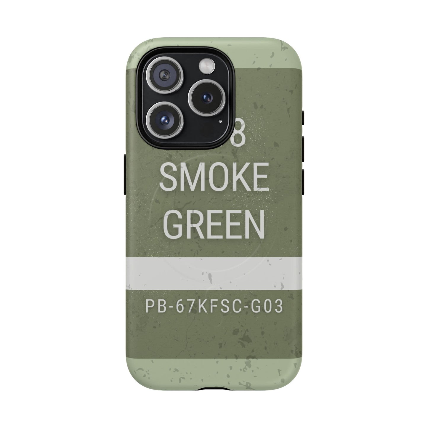 K-Factor Supply Co M18 Smoke (Green) Tough Magnetic iPhone Case iPhone 15 Pro / Matte