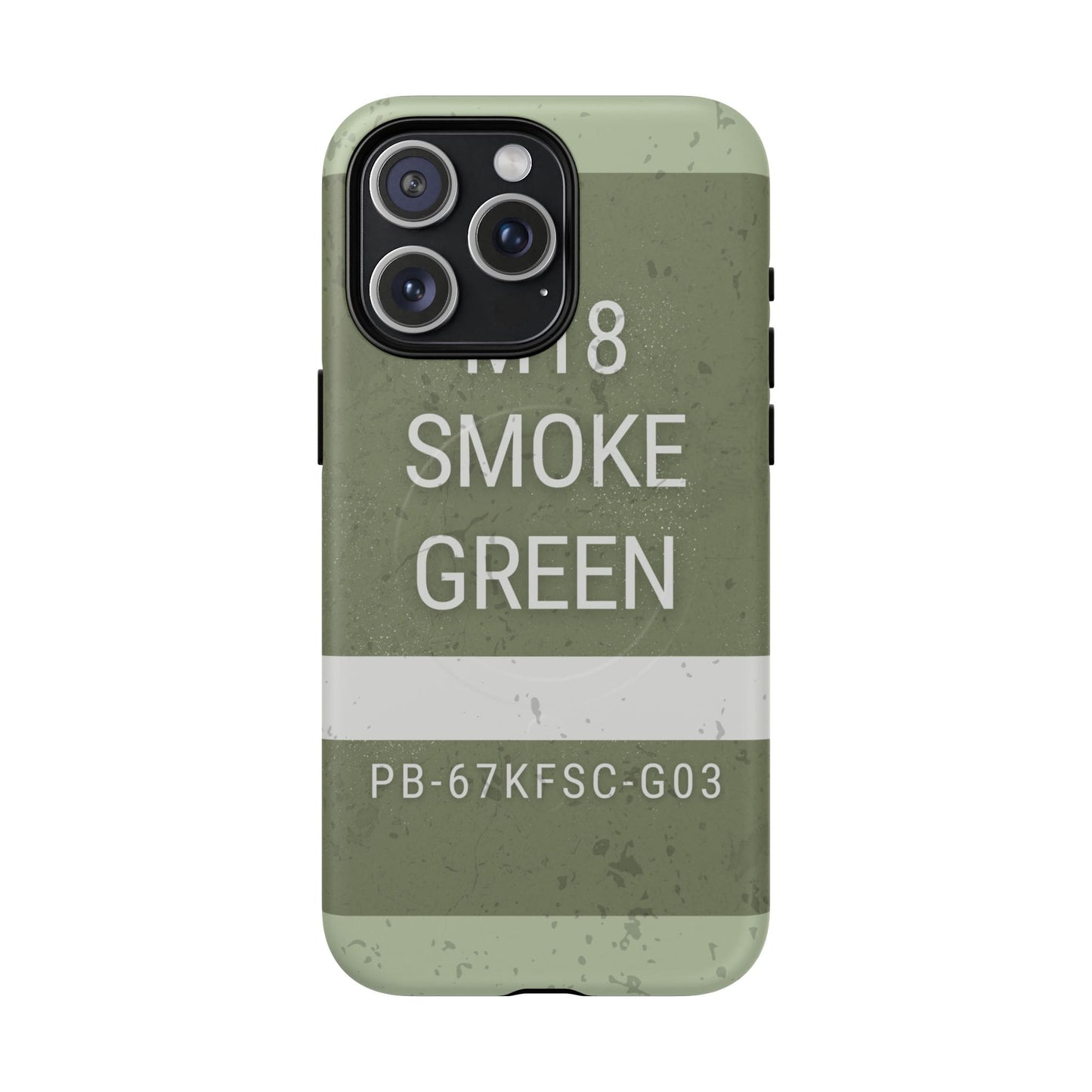 K-Factor Supply Co M18 Smoke (Green) Tough Magnetic iPhone Case iPhone 15 Pro Max / Matte
