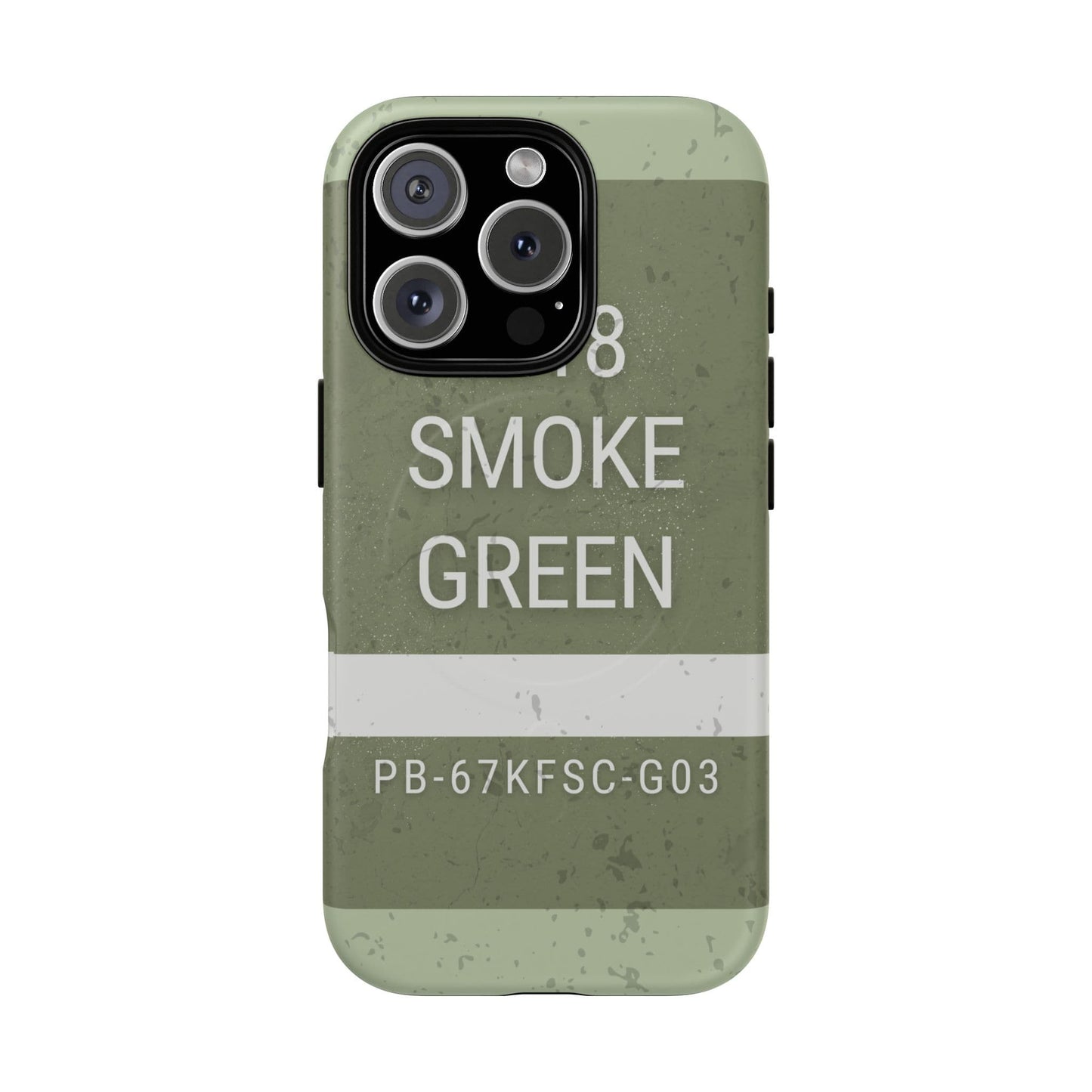 K-Factor Supply Co M18 Smoke (Green) Tough Magnetic iPhone Case iPhone 16 Pro / Matte