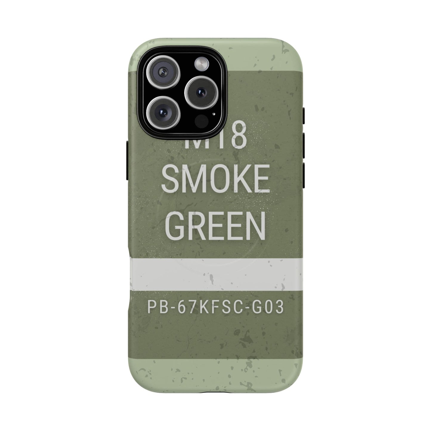 K-Factor Supply Co M18 Smoke (Green) Tough Magnetic iPhone Case iPhone 16 Pro Max / Matte