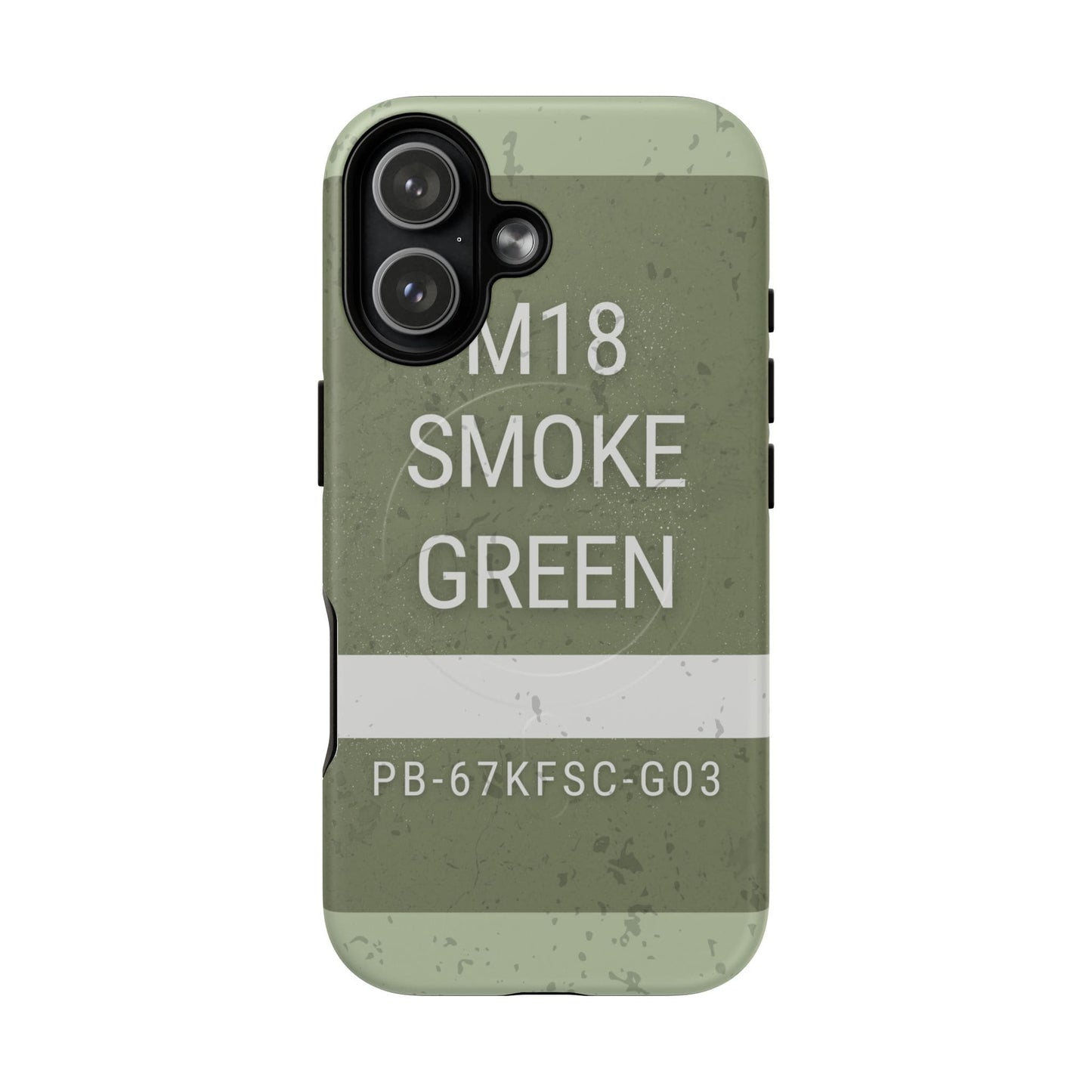 K-Factor Supply Co M18 Smoke (Green) Tough Magnetic iPhone Case iPhone 17 / Matte