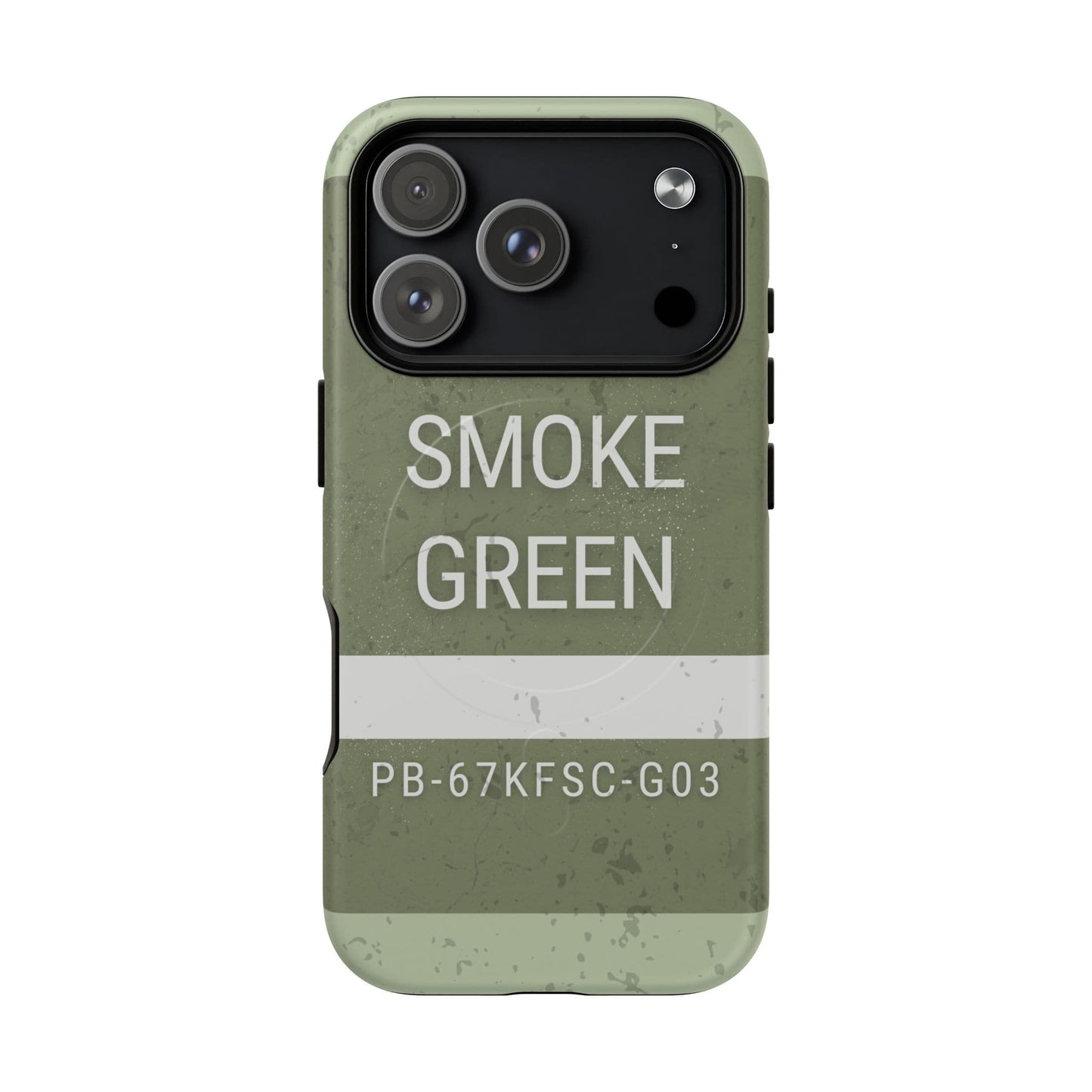 K-Factor Supply Co M18 Smoke (Green) Tough Magnetic iPhone Case iPhone 17 Pro / Matte