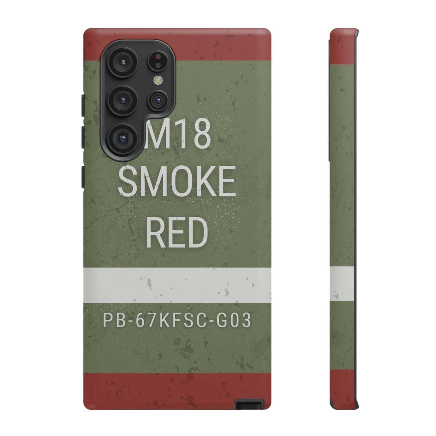 K-Factor Supply Co M18 Smoke (Red) Tough Android Case Samsung Galaxy S22 Ultra