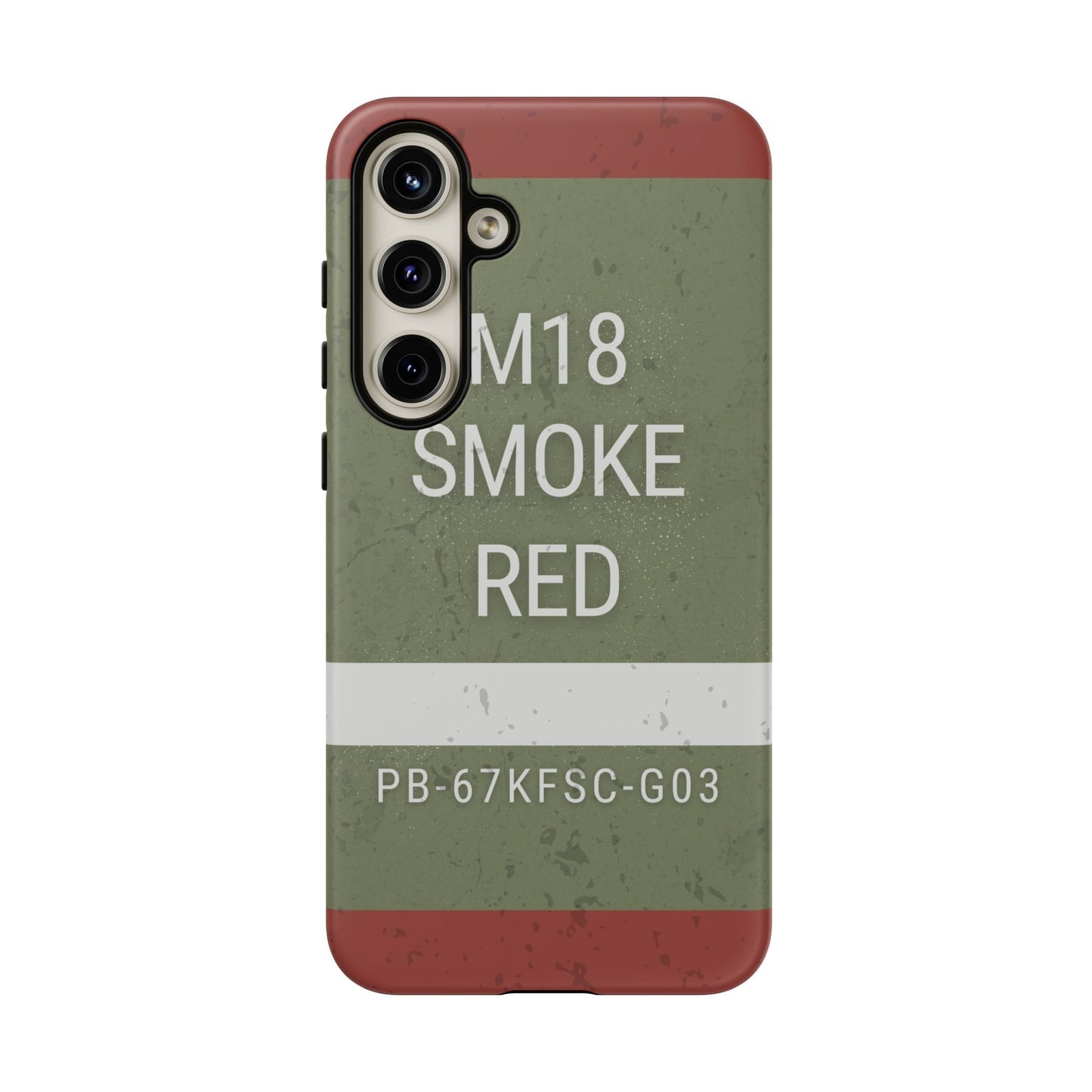 K-Factor Supply Co M18 Smoke (Red) Tough Android Case Samsung Galaxy S24 Plus