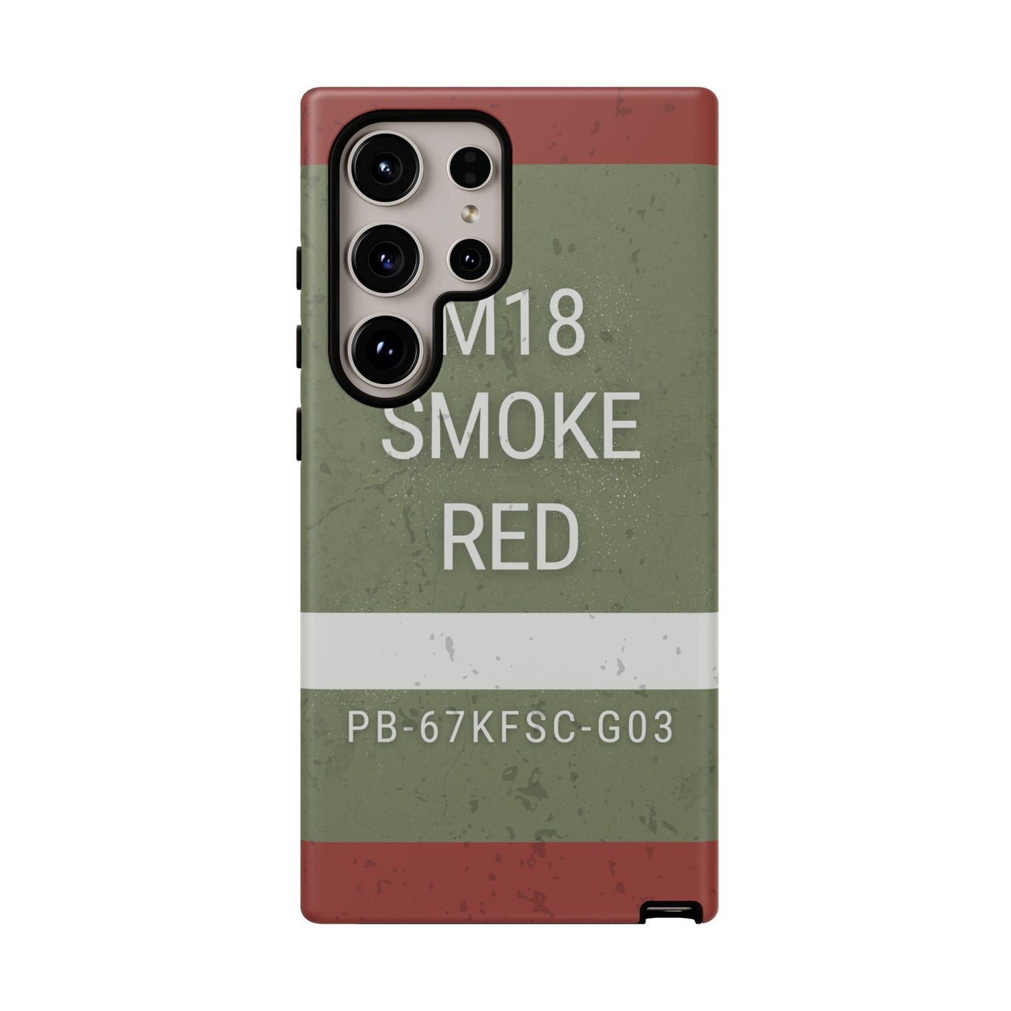 K-Factor Supply Co M18 Smoke (Red) Tough Android Case Samsung Galaxy S24 Ultra