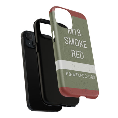 K-Factor Supply Co M18 Smoke (Red) Tough Magnetic iPhone Case