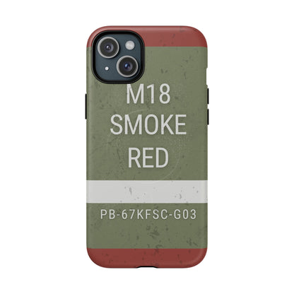K-Factor Supply Co M18 Smoke (Red) Tough Magnetic iPhone Case iPhone 15 Plus
