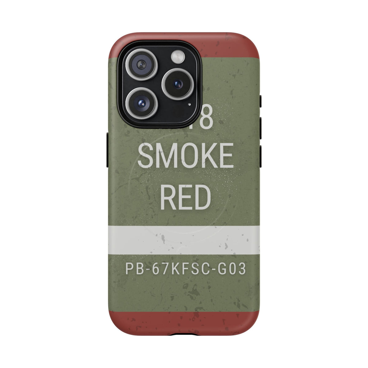 K-Factor Supply Co M18 Smoke (Red) Tough Magnetic iPhone Case iPhone 15 Pro