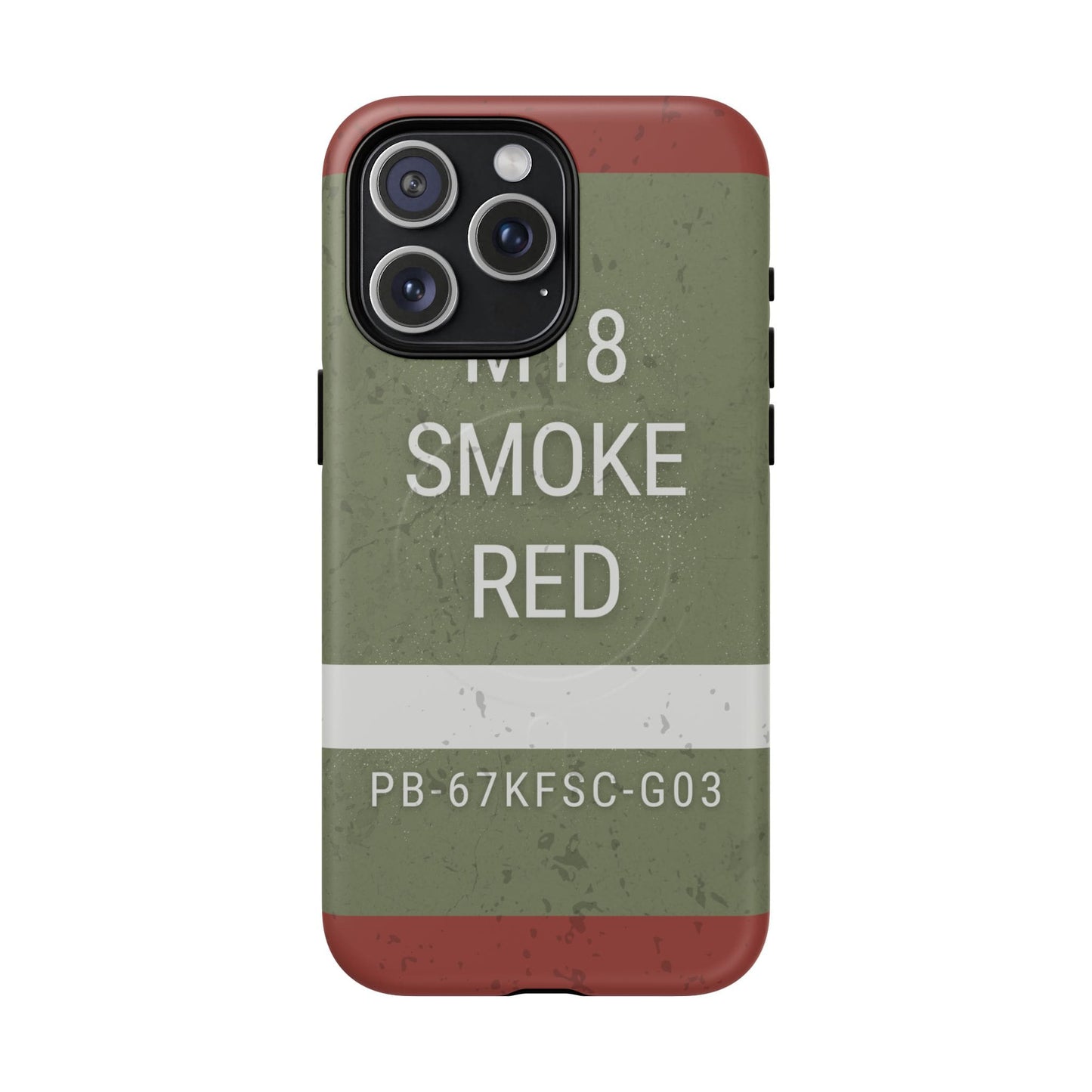 K-Factor Supply Co M18 Smoke (Red) Tough Magnetic iPhone Case iPhone 15 Pro Max