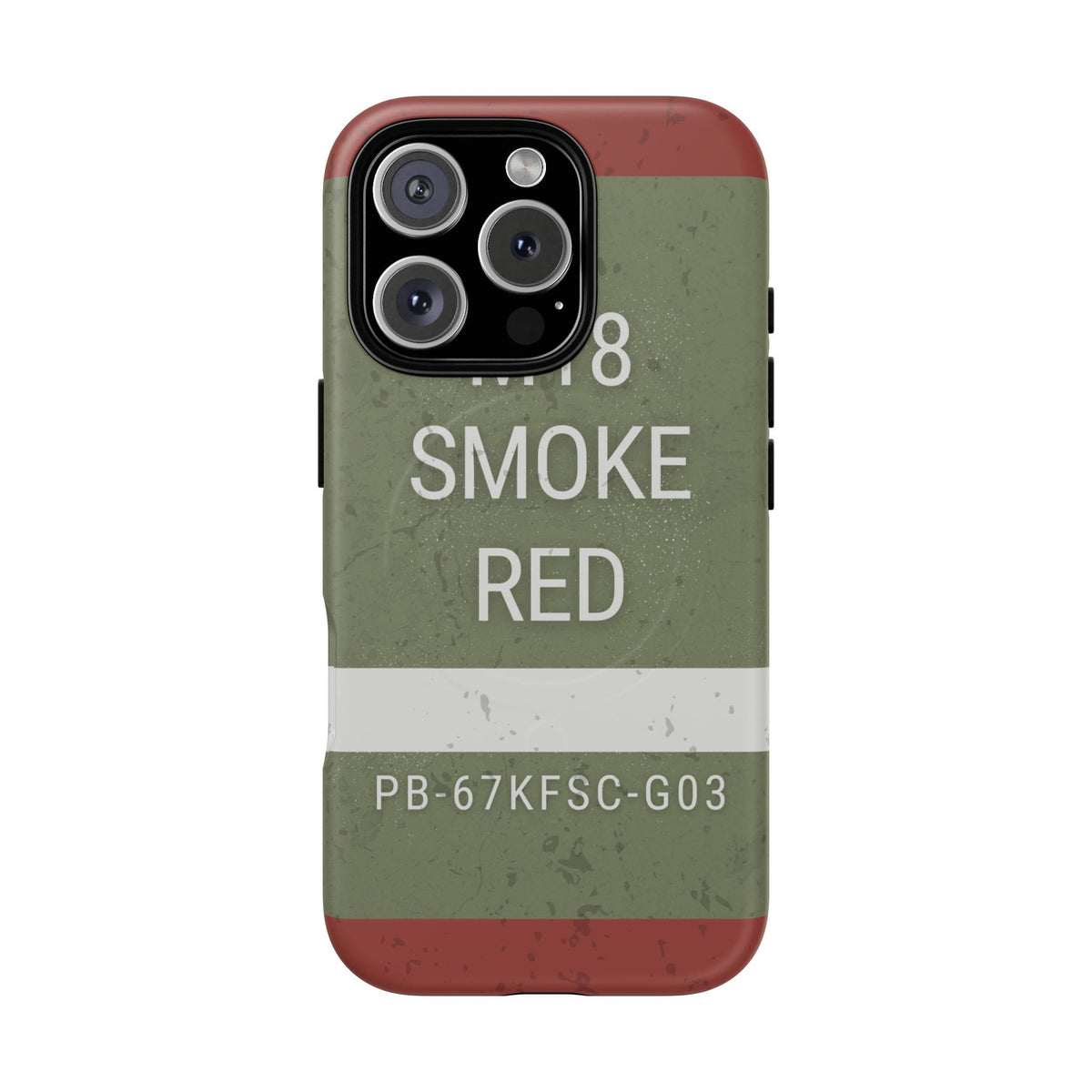 K-Factor Supply Co M18 Smoke (Red) Tough Magnetic iPhone Case iPhone 16 Pro