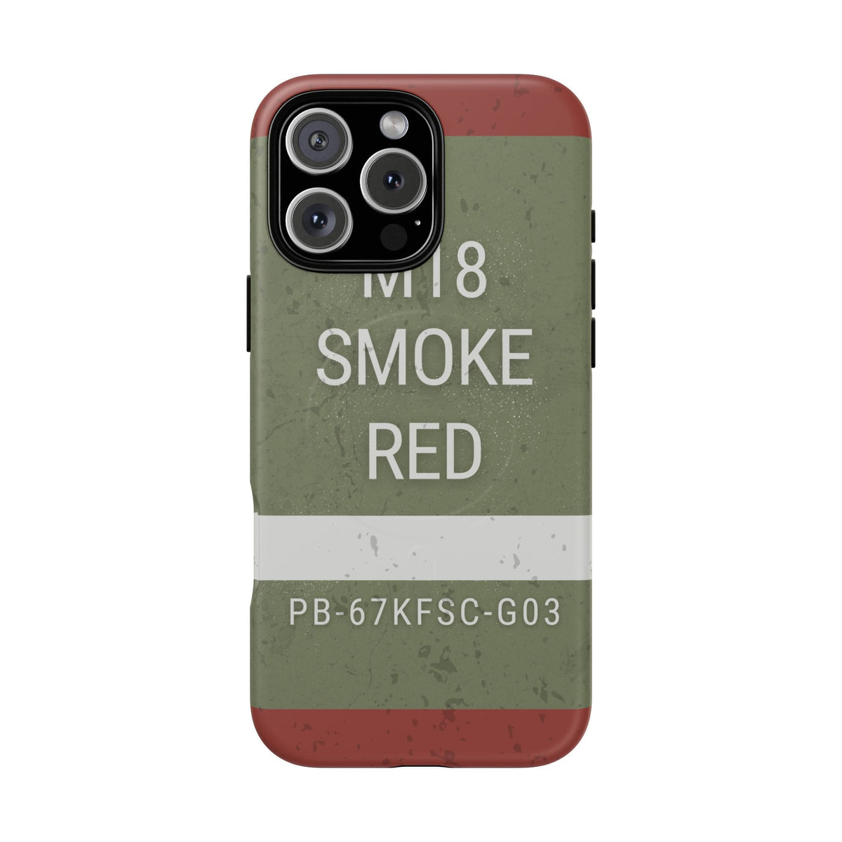 K-Factor Supply Co M18 Smoke (Red) Tough Magnetic iPhone Case iPhone 16 Pro Max