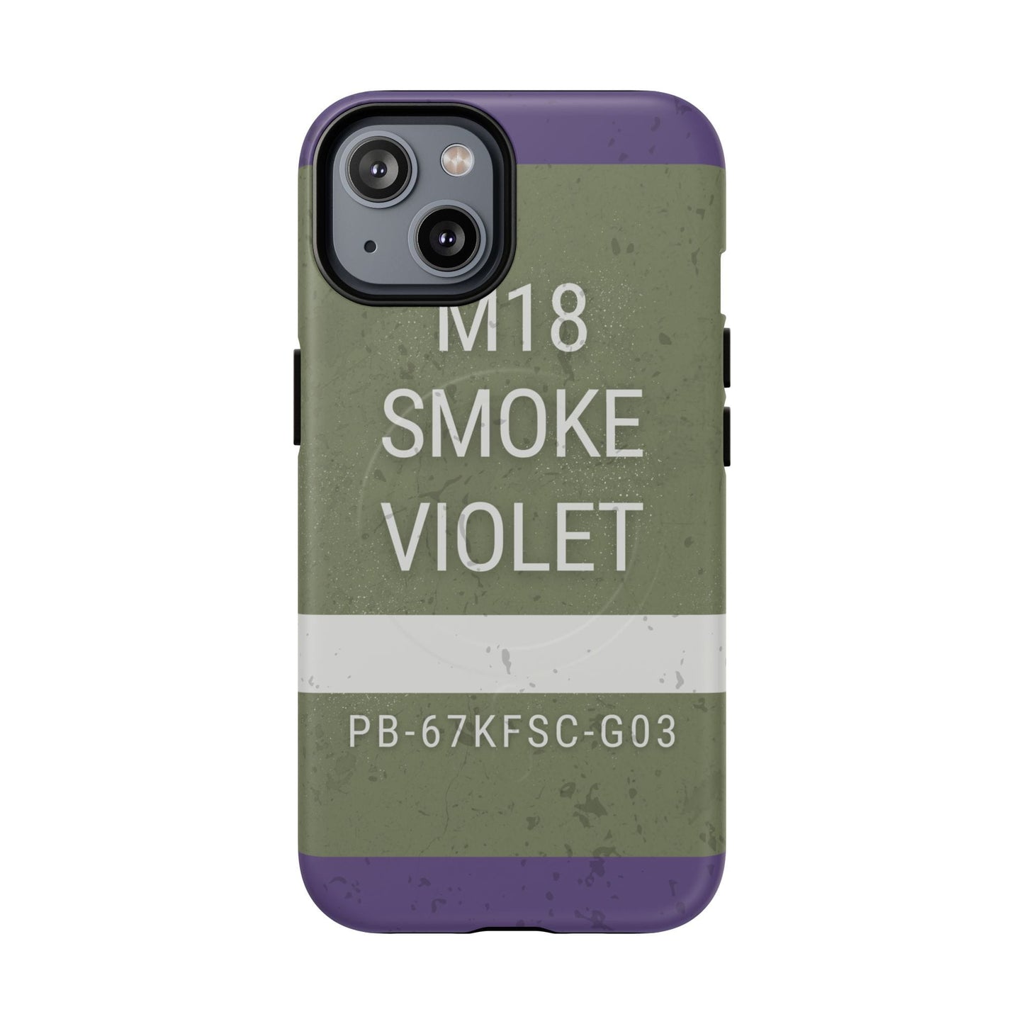 K-Factor Supply Co M18 Smoke (Violet) Tough Magnetic iPhone Case iPhone 14