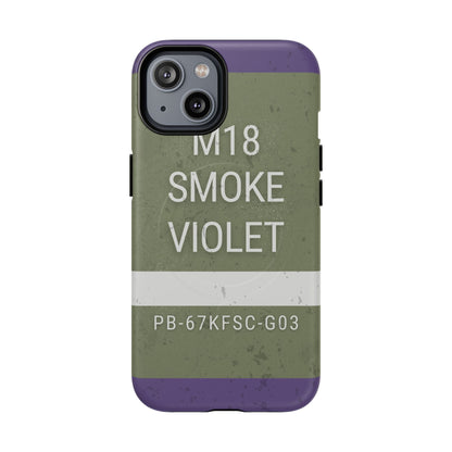 K-Factor Supply Co M18 Smoke (Violet) Tough Magnetic iPhone Case iPhone 14 / Matte