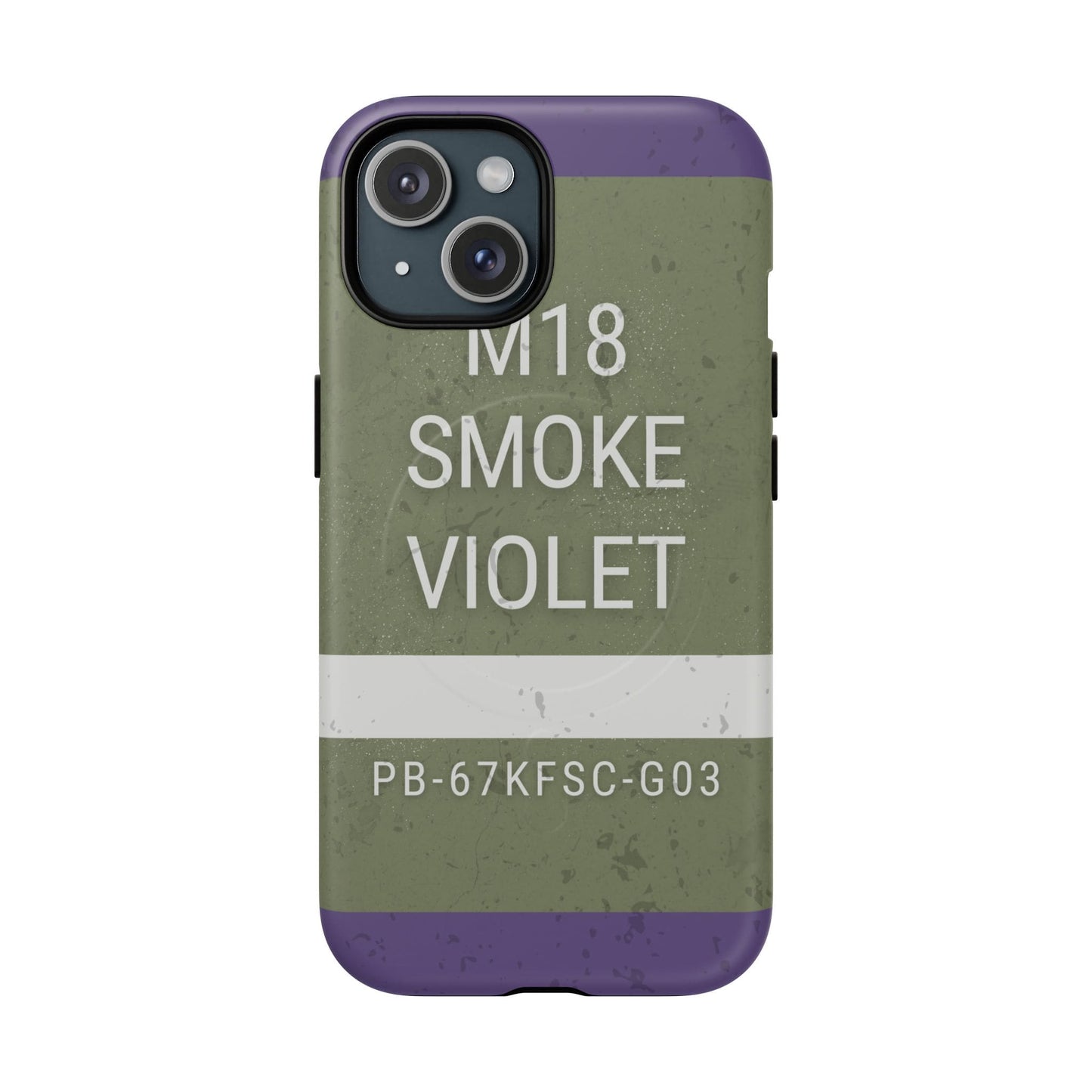 K-Factor Supply Co M18 Smoke (Violet) Tough Magnetic iPhone Case iPhone 15