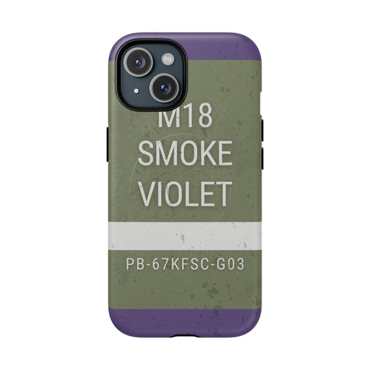 K-Factor Supply Co M18 Smoke (Violet) Tough Magnetic iPhone Case iPhone 15 / Matte