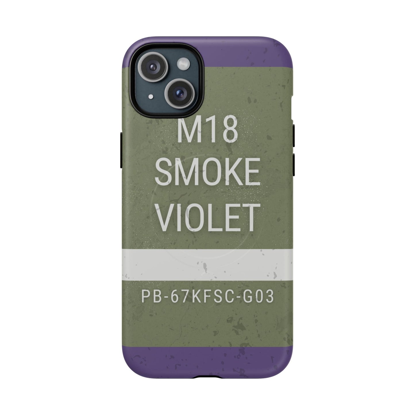 K-Factor Supply Co M18 Smoke (Violet) Tough Magnetic iPhone Case iPhone 15 Plus