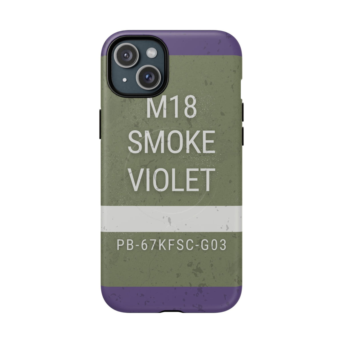 K-Factor Supply Co M18 Smoke (Violet) Tough Magnetic iPhone Case iPhone 15 Plus / Matte