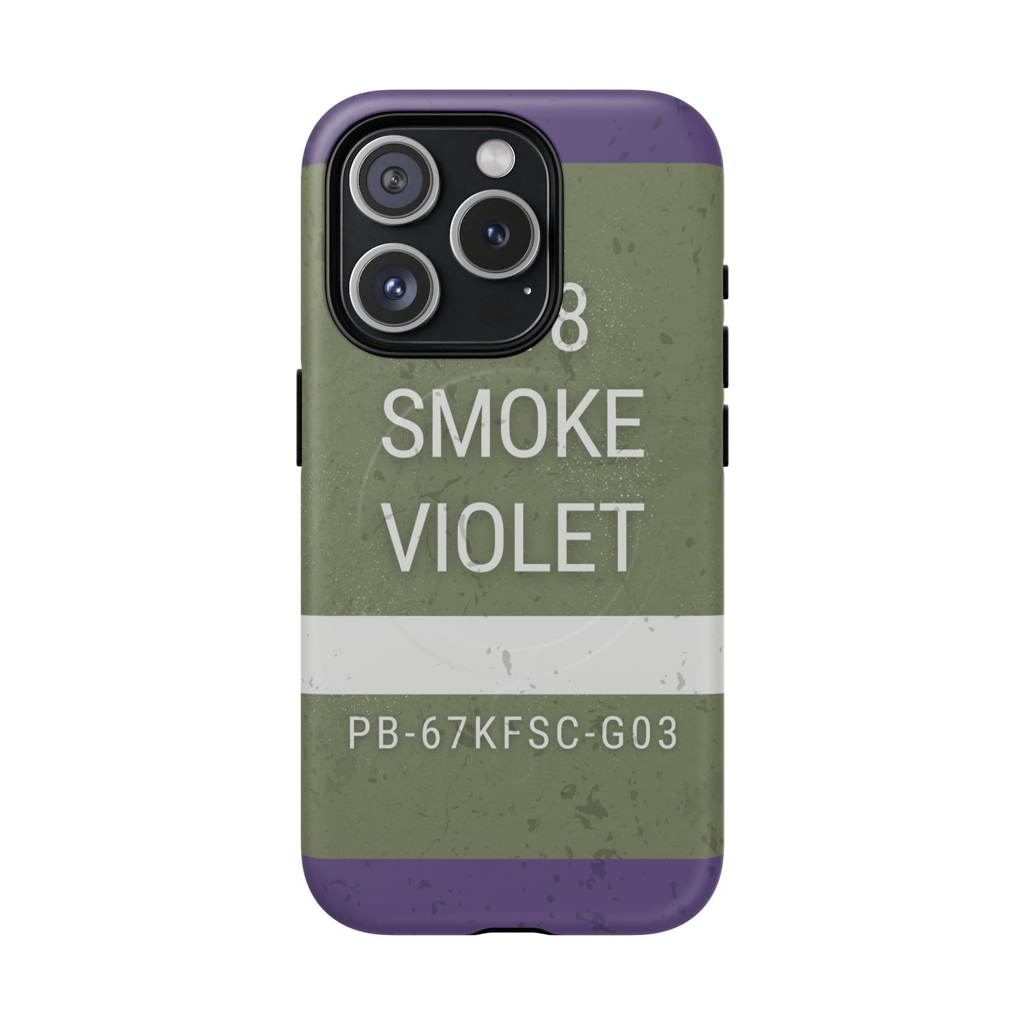 K-Factor Supply Co M18 Smoke (Violet) Tough Magnetic iPhone Case iPhone 15 Pro
