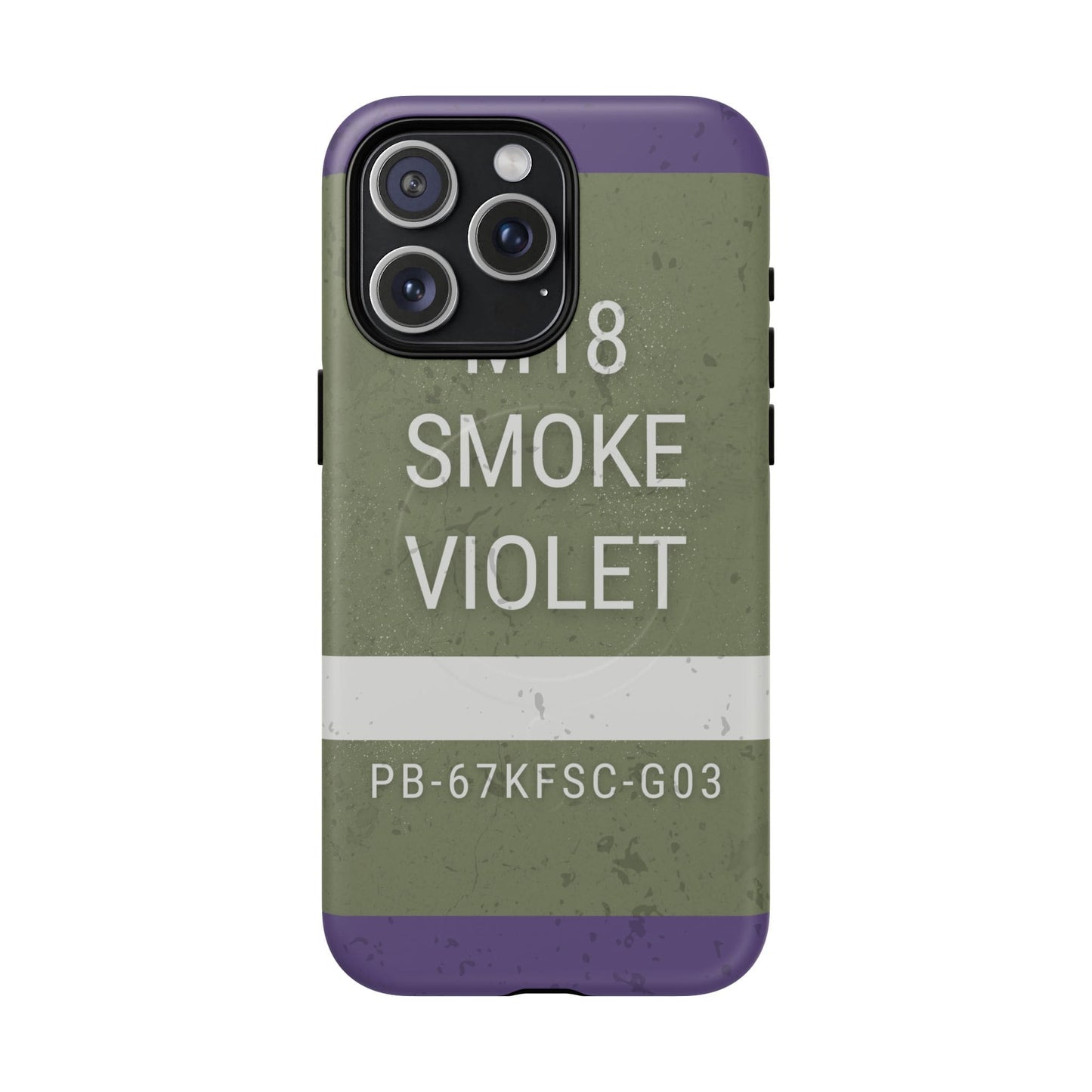 K-Factor Supply Co M18 Smoke (Violet) Tough Magnetic iPhone Case iPhone 15 Pro Max