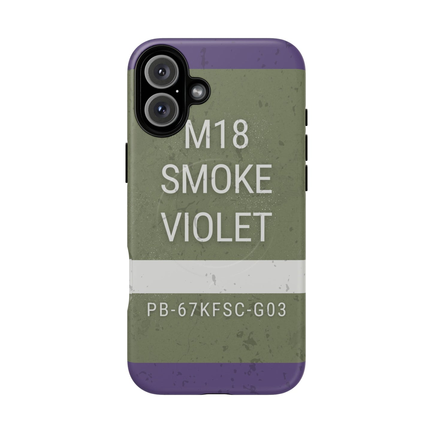 K-Factor Supply Co M18 Smoke (Violet) Tough Magnetic iPhone Case iPhone 16 Plus