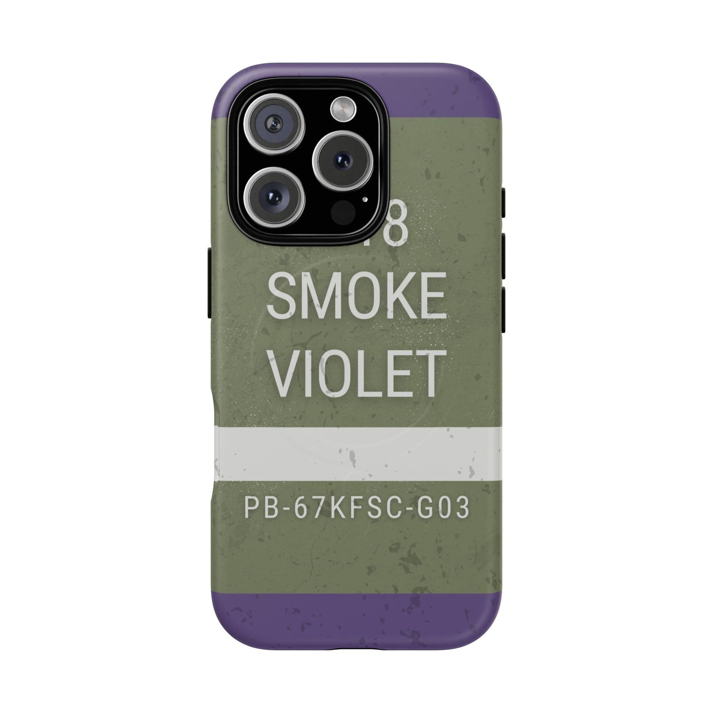 K-Factor Supply Co M18 Smoke (Violet) Tough Magnetic iPhone Case iPhone 16 Pro