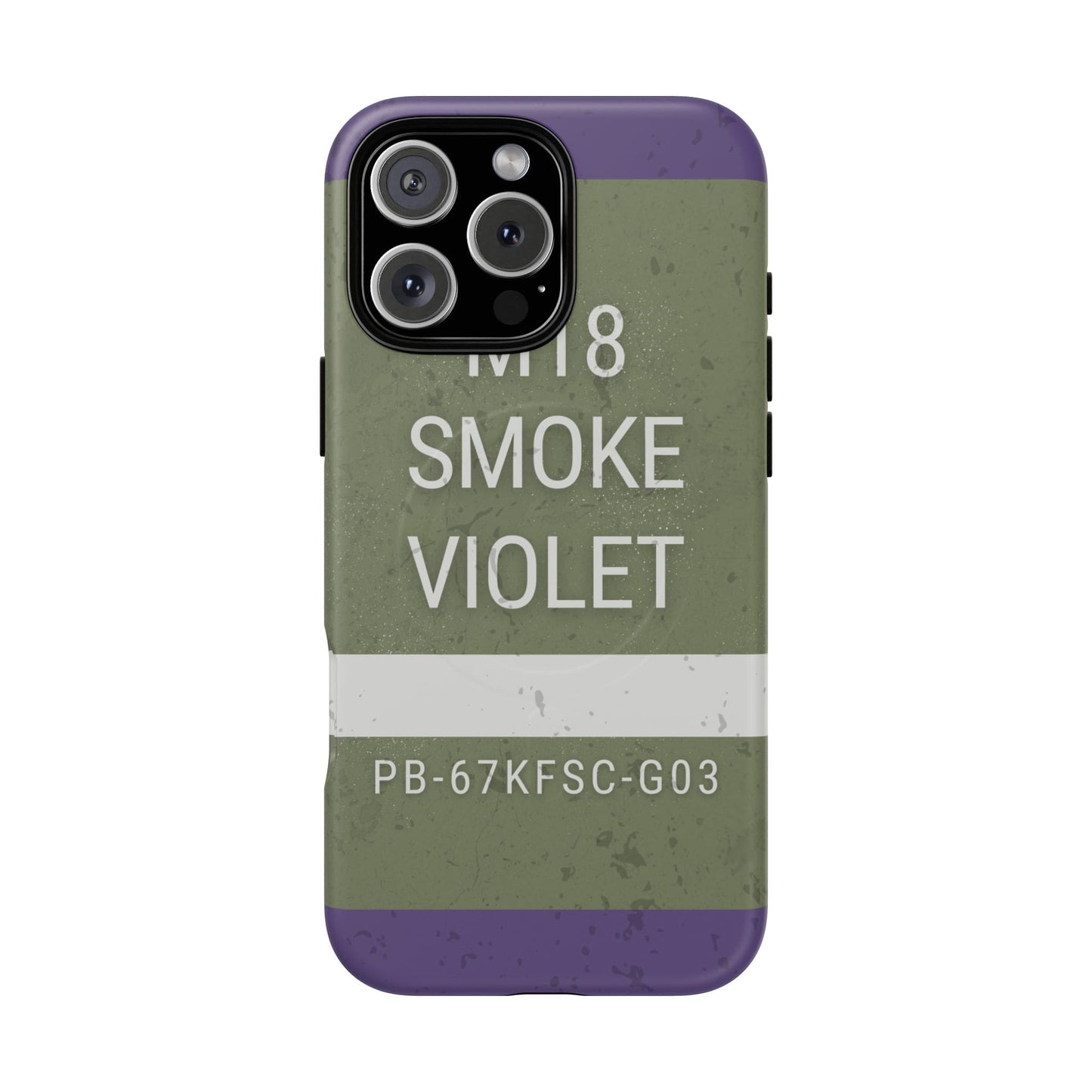 K-Factor Supply Co M18 Smoke (Violet) Tough Magnetic iPhone Case iPhone 16 Pro Max