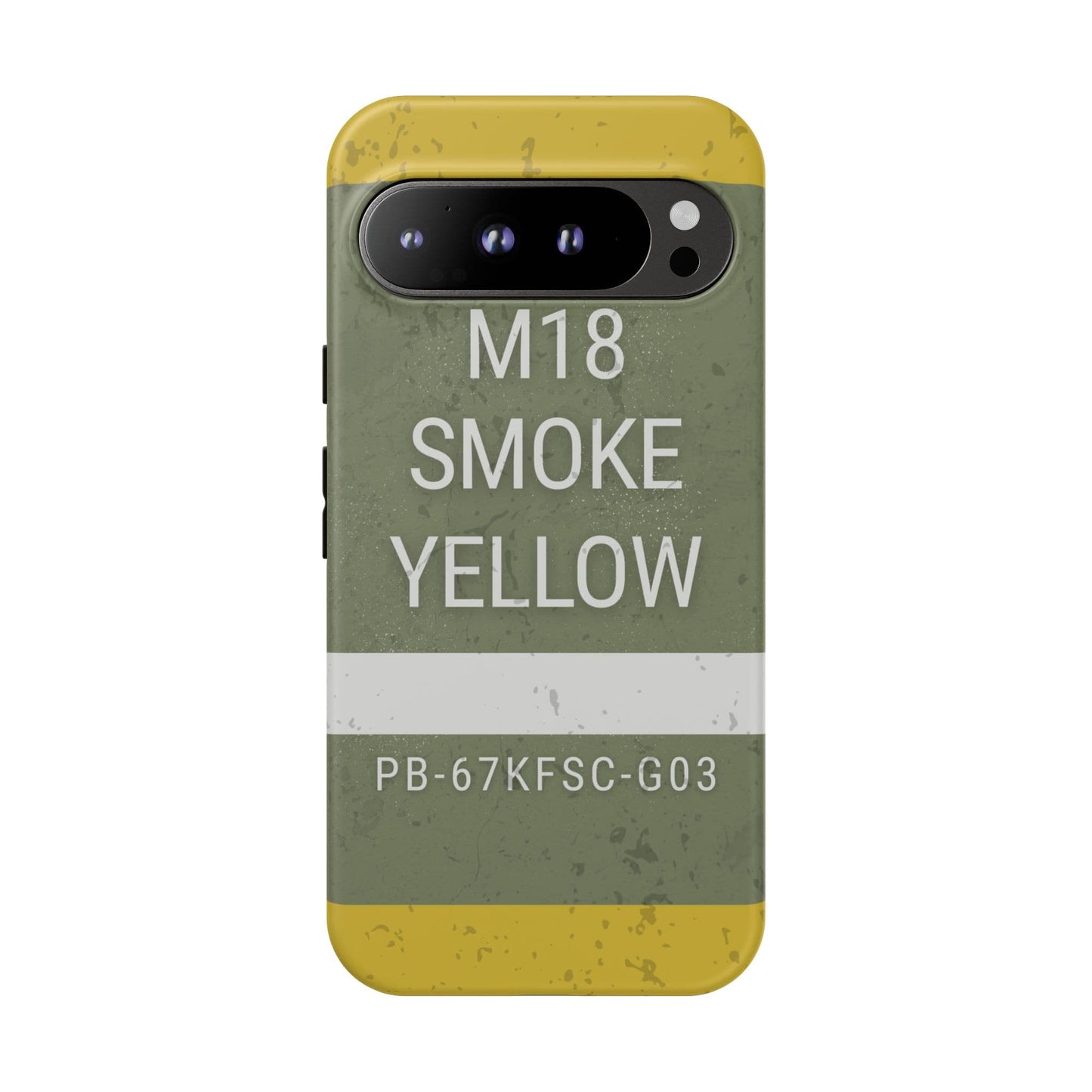 K-Factor Supply Co M18 Smoke (Yellow) Tough Android Case Google Pixel 9 Pro XL / Matte