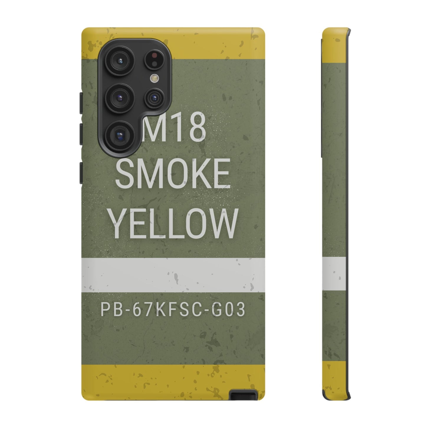 K-Factor Supply Co M18 Smoke (Yellow) Tough Android Case Samsung Galaxy S22 Ultra / Matte