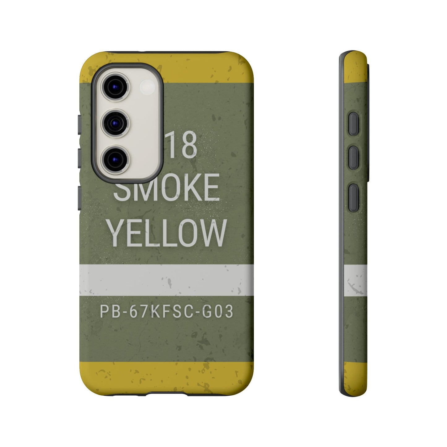 K-Factor Supply Co M18 Smoke (Yellow) Tough Android Case Samsung Galaxy S23 / Matte