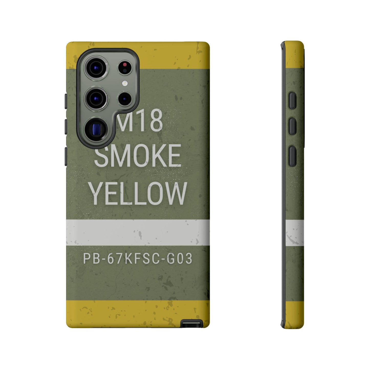 K-Factor Supply Co M18 Smoke (Yellow) Tough Android Case Samsung Galaxy S23 Ultra / Matte