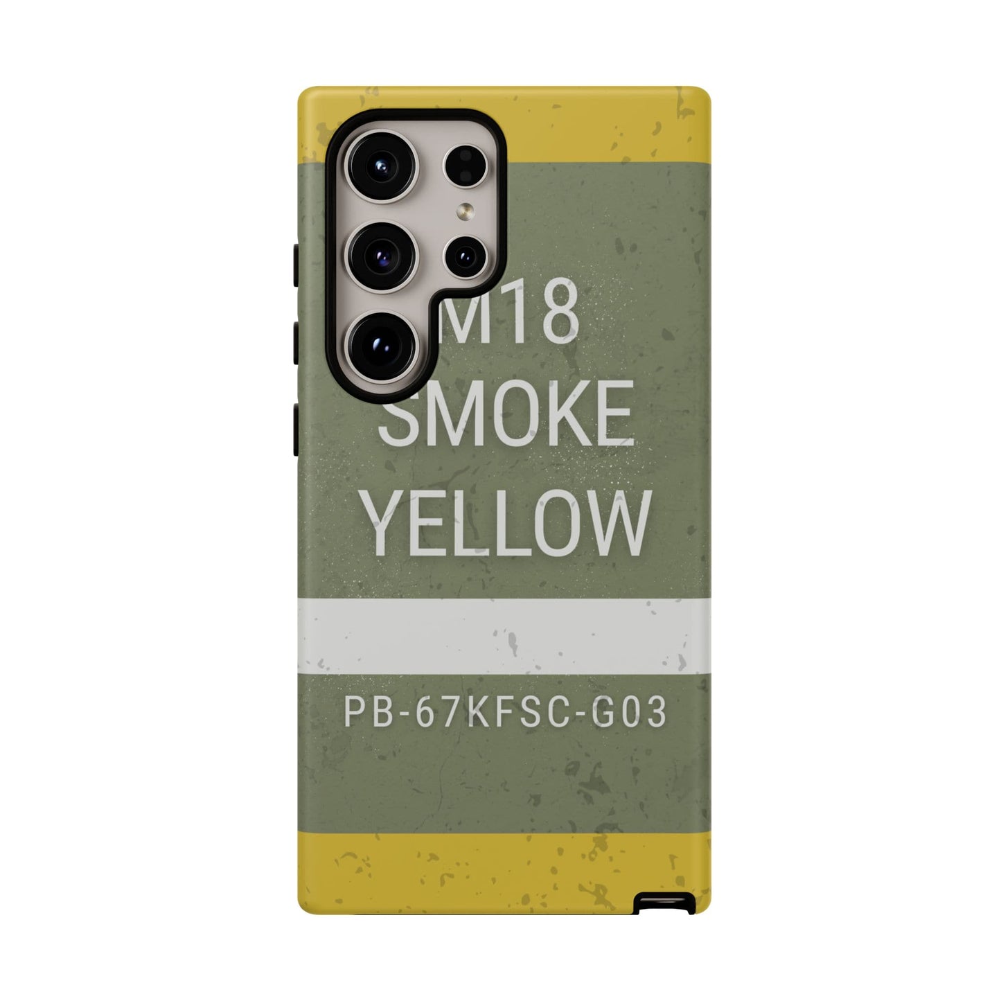 K-Factor Supply Co M18 Smoke (Yellow) Tough Android Case Samsung Galaxy S24 Ultra / Matte