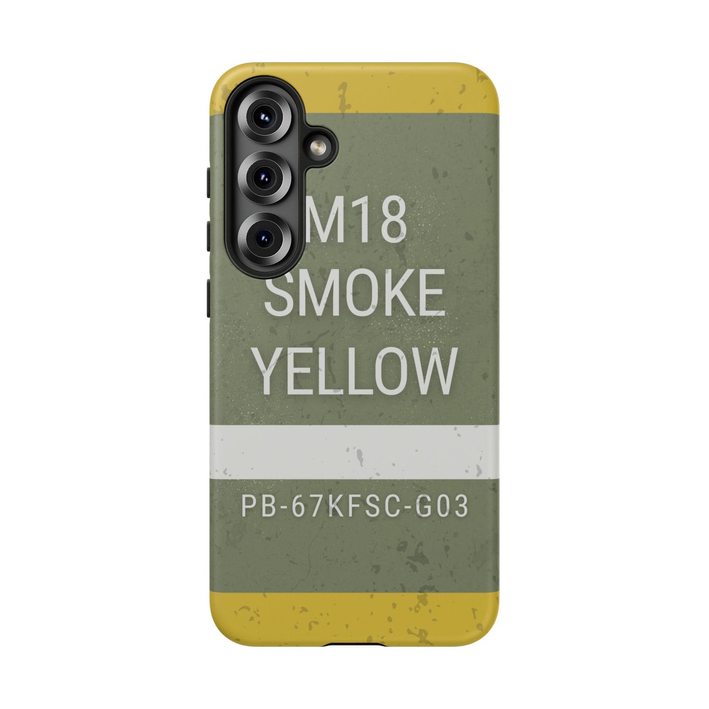 K-Factor Supply Co M18 Smoke (Yellow) Tough Android Case Samsung Galaxy S25 Plus / Matte
