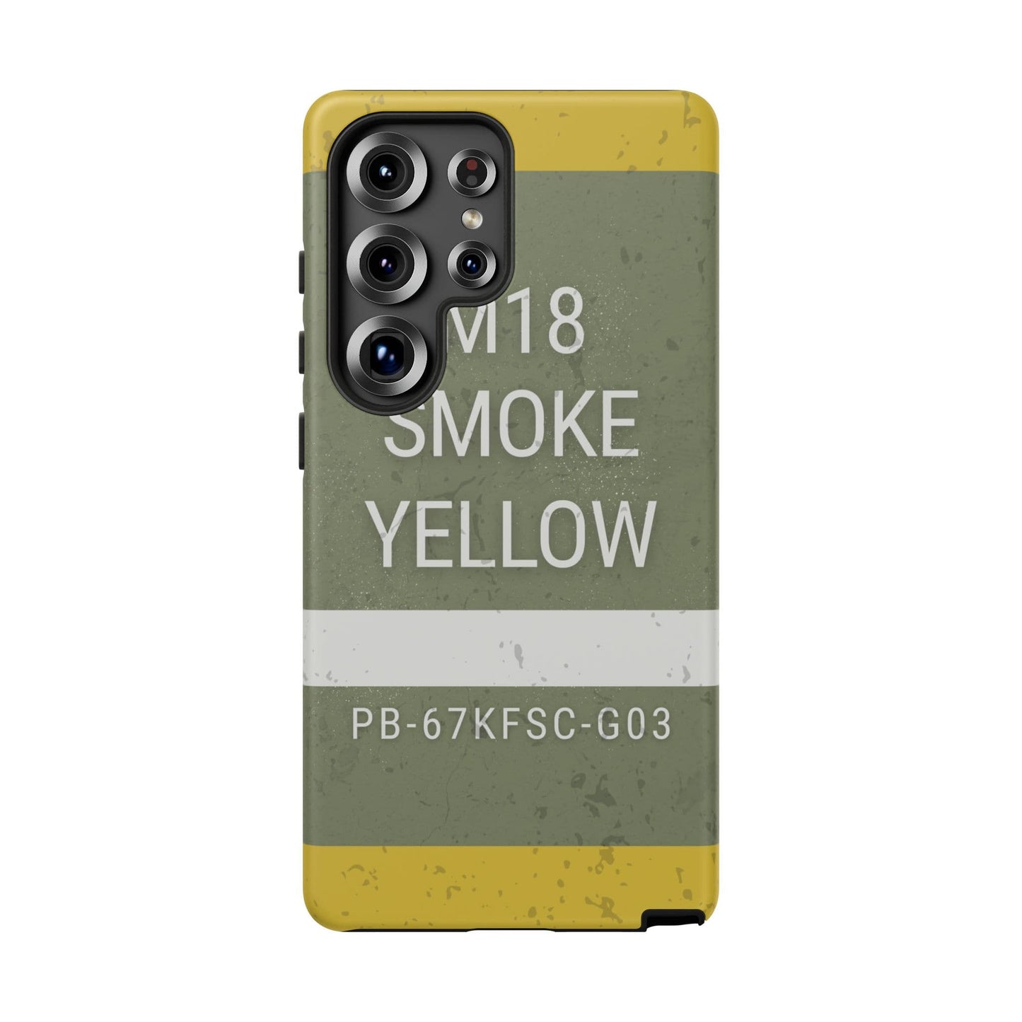 K-Factor Supply Co M18 Smoke (Yellow) Tough Android Case Samsung Galaxy S25 Ultra / Matte