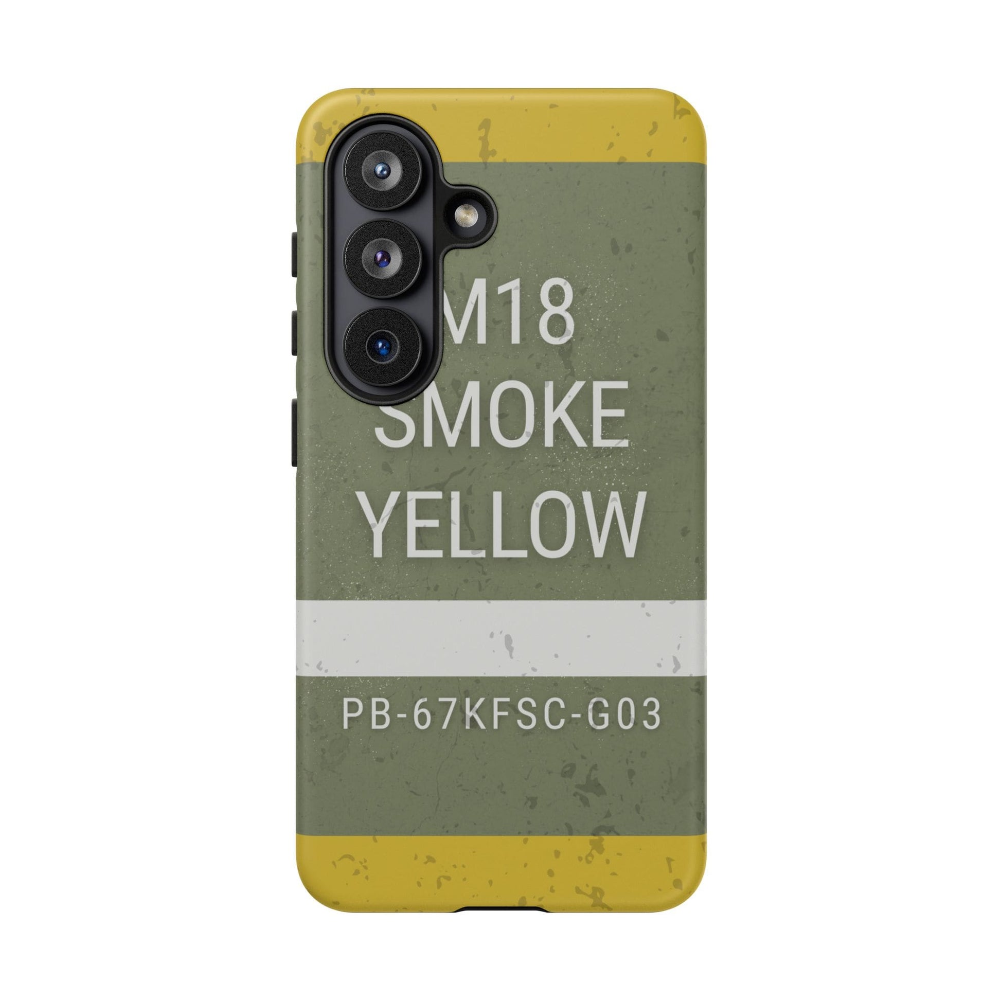 K-Factor Supply Co M18 Smoke (Yellow) Tough Android Case Samsung Galaxy S26 / Matte