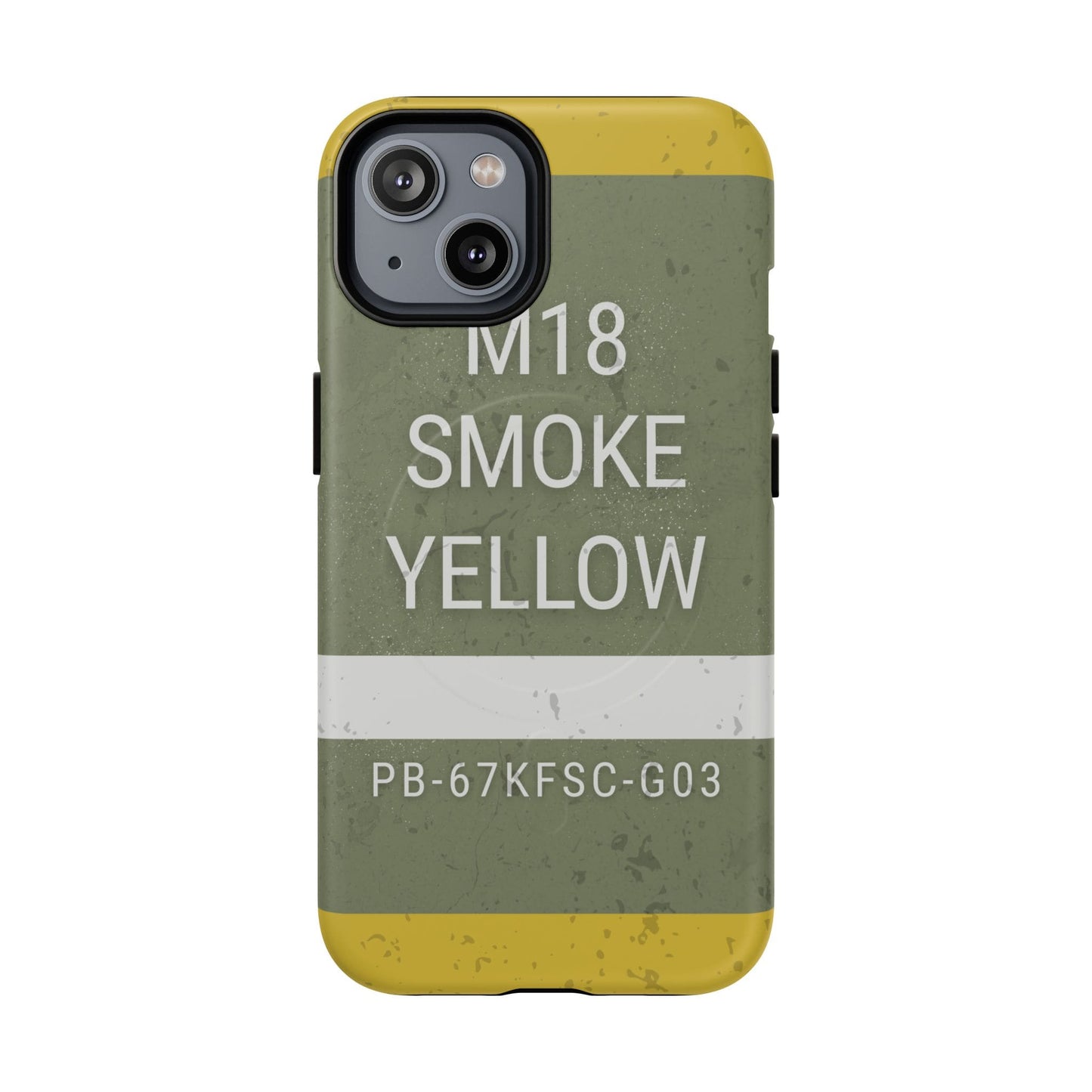 K-Factor Supply Co M18 Smoke (Yellow) Tough Magnetic iPhone Case iPhone 14 / Matte