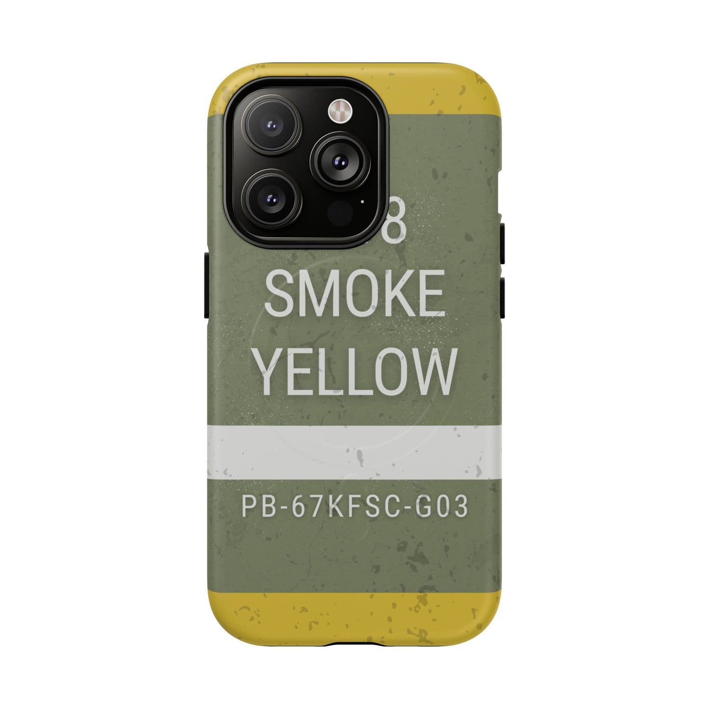 K-Factor Supply Co M18 Smoke (Yellow) Tough Magnetic iPhone Case iPhone 14 Pro / Matte