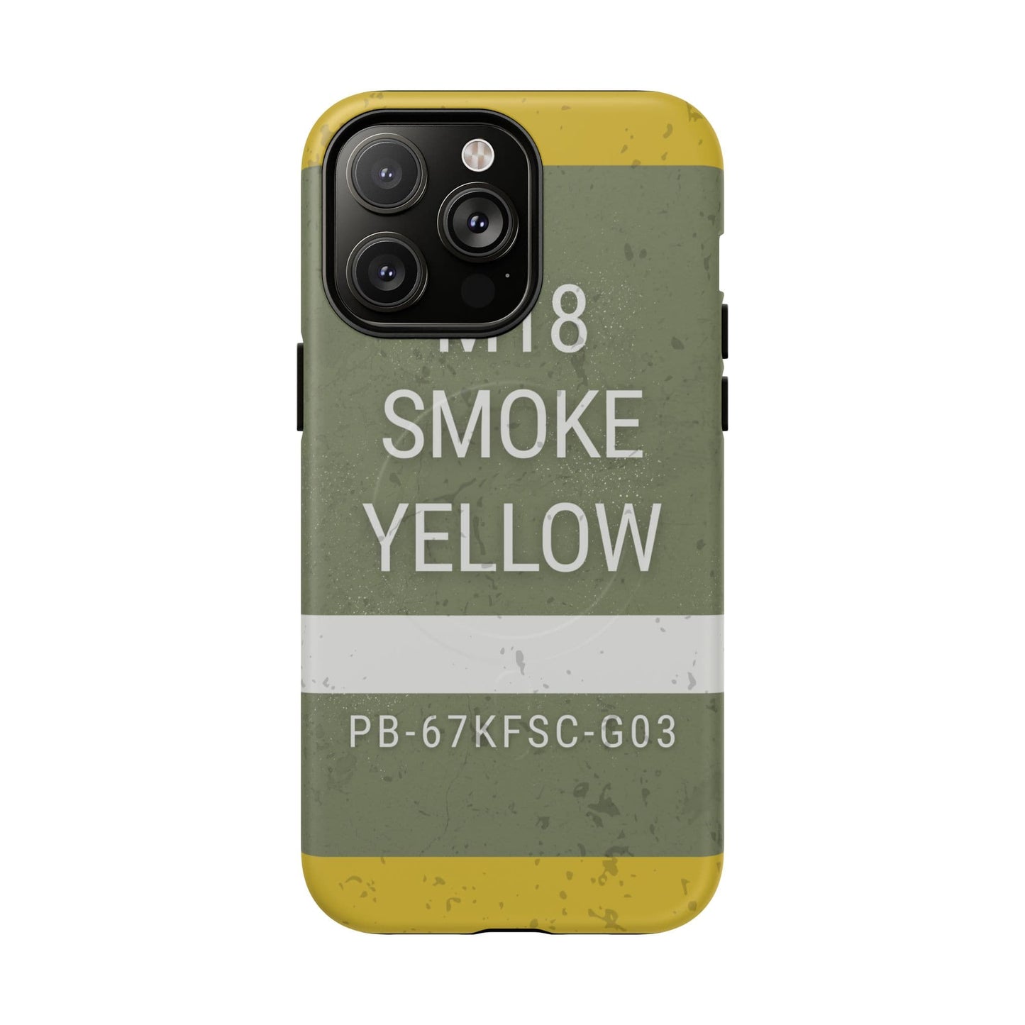 K-Factor Supply Co M18 Smoke (Yellow) Tough Magnetic iPhone Case iPhone 14 Pro Max / Matte