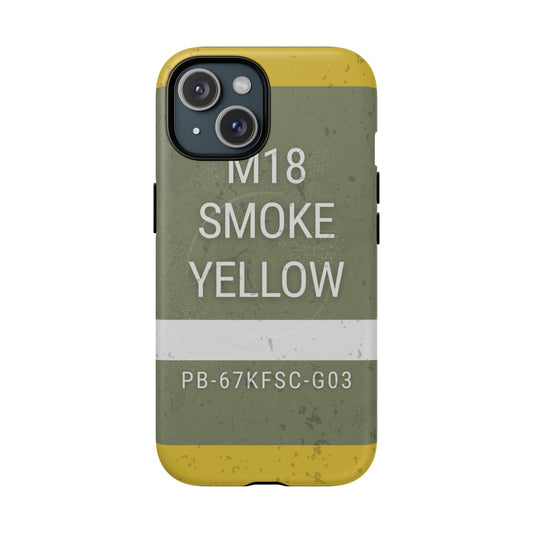 K-Factor Supply Co M18 Smoke (Yellow) Tough Magnetic iPhone Case iPhone 15 / Matte