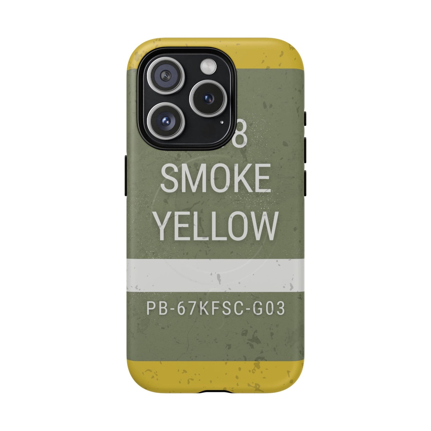 K-Factor Supply Co M18 Smoke (Yellow) Tough Magnetic iPhone Case iPhone 15 Pro / Matte