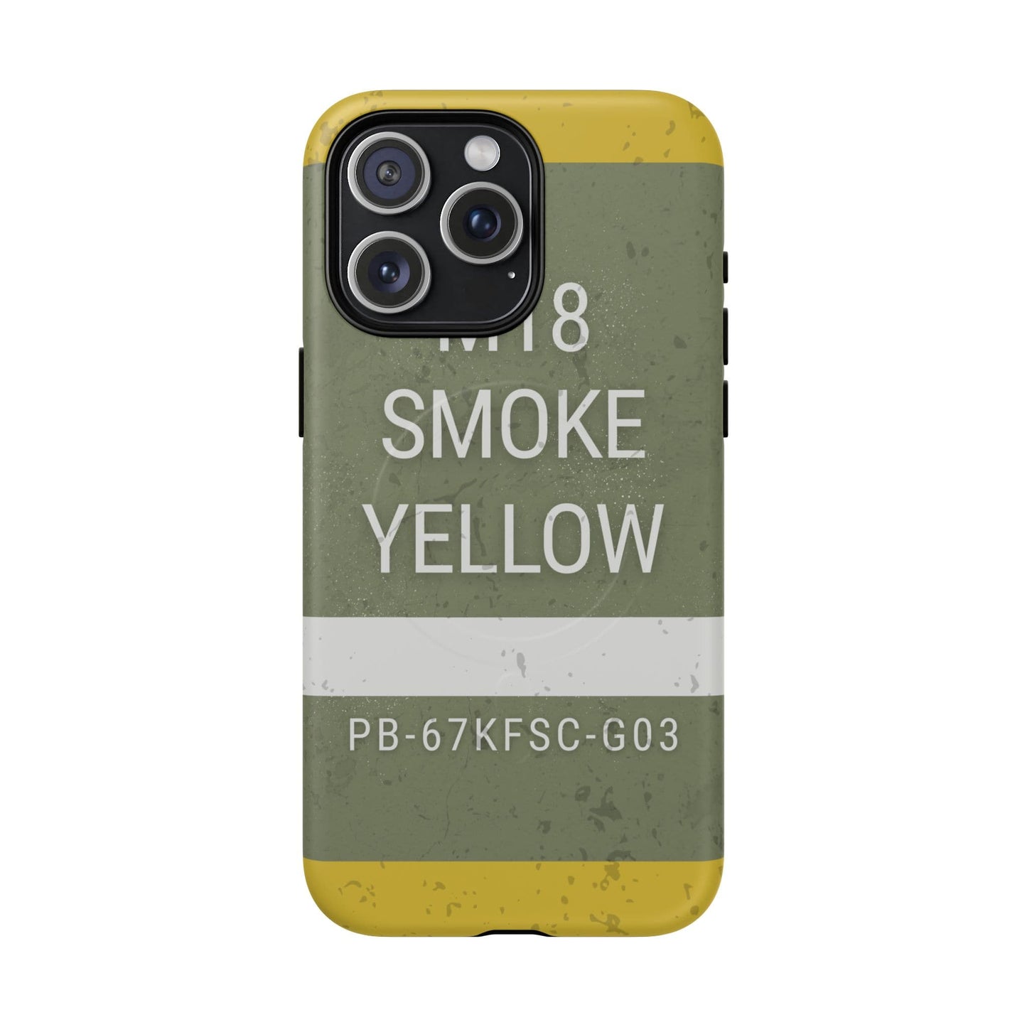 K-Factor Supply Co M18 Smoke (Yellow) Tough Magnetic iPhone Case iPhone 15 Pro Max / Matte