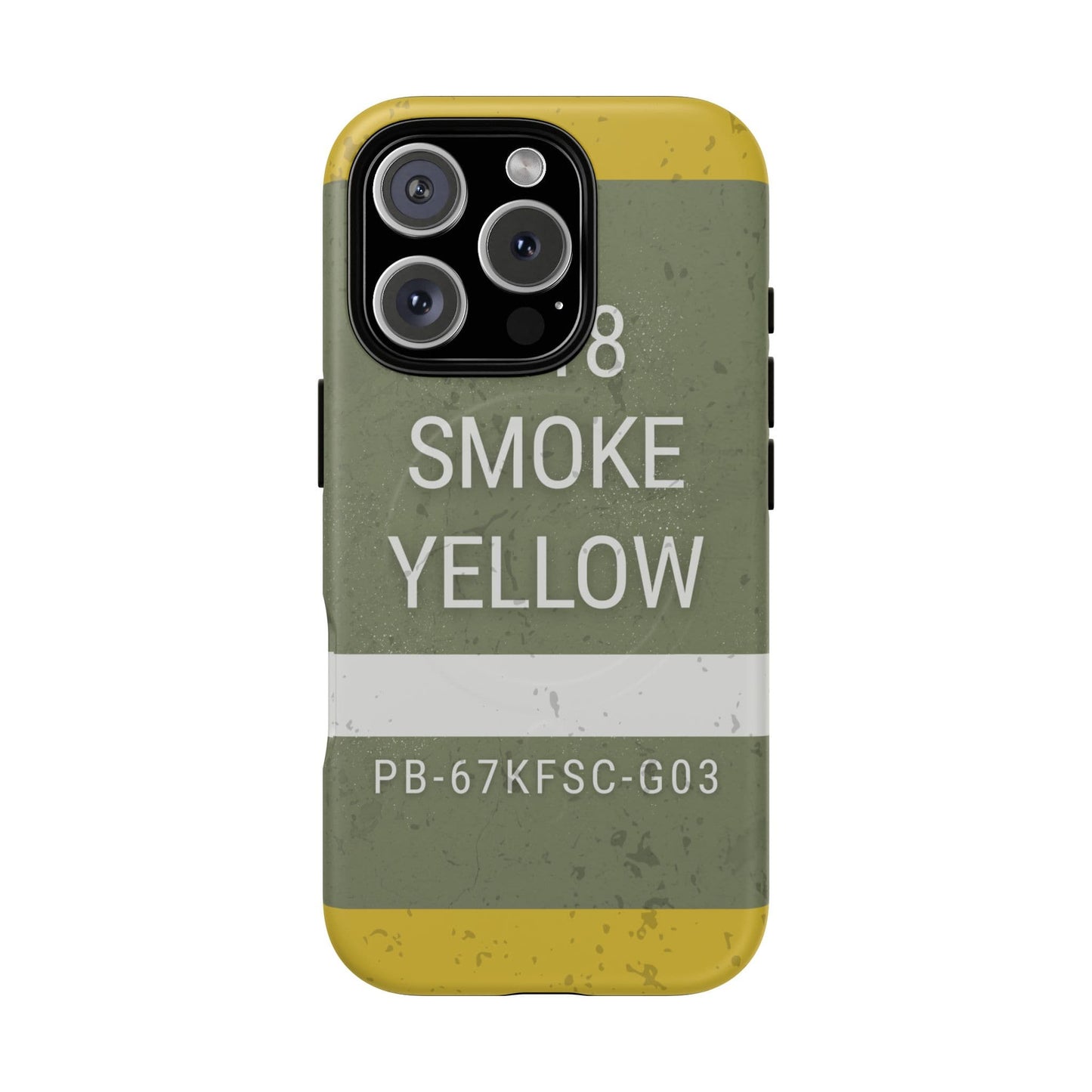 K-Factor Supply Co M18 Smoke (Yellow) Tough Magnetic iPhone Case iPhone 16 Pro / Matte