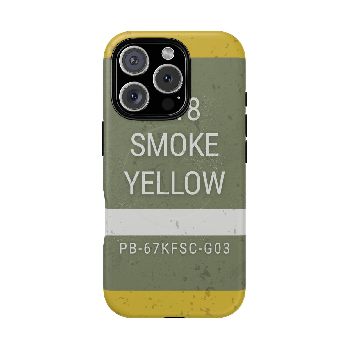 K-Factor Supply Co M18 Smoke (Yellow) Tough Magnetic iPhone Case iPhone 16 Pro / Matte