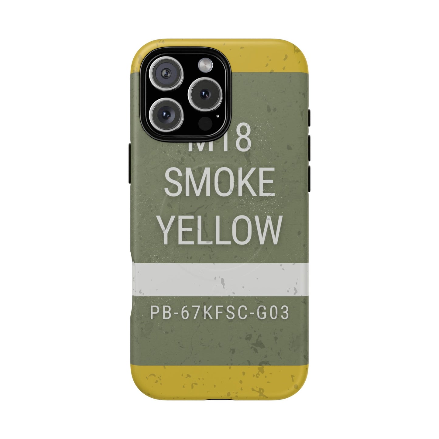 K-Factor Supply Co M18 Smoke (Yellow) Tough Magnetic iPhone Case iPhone 16 Pro Max / Matte
