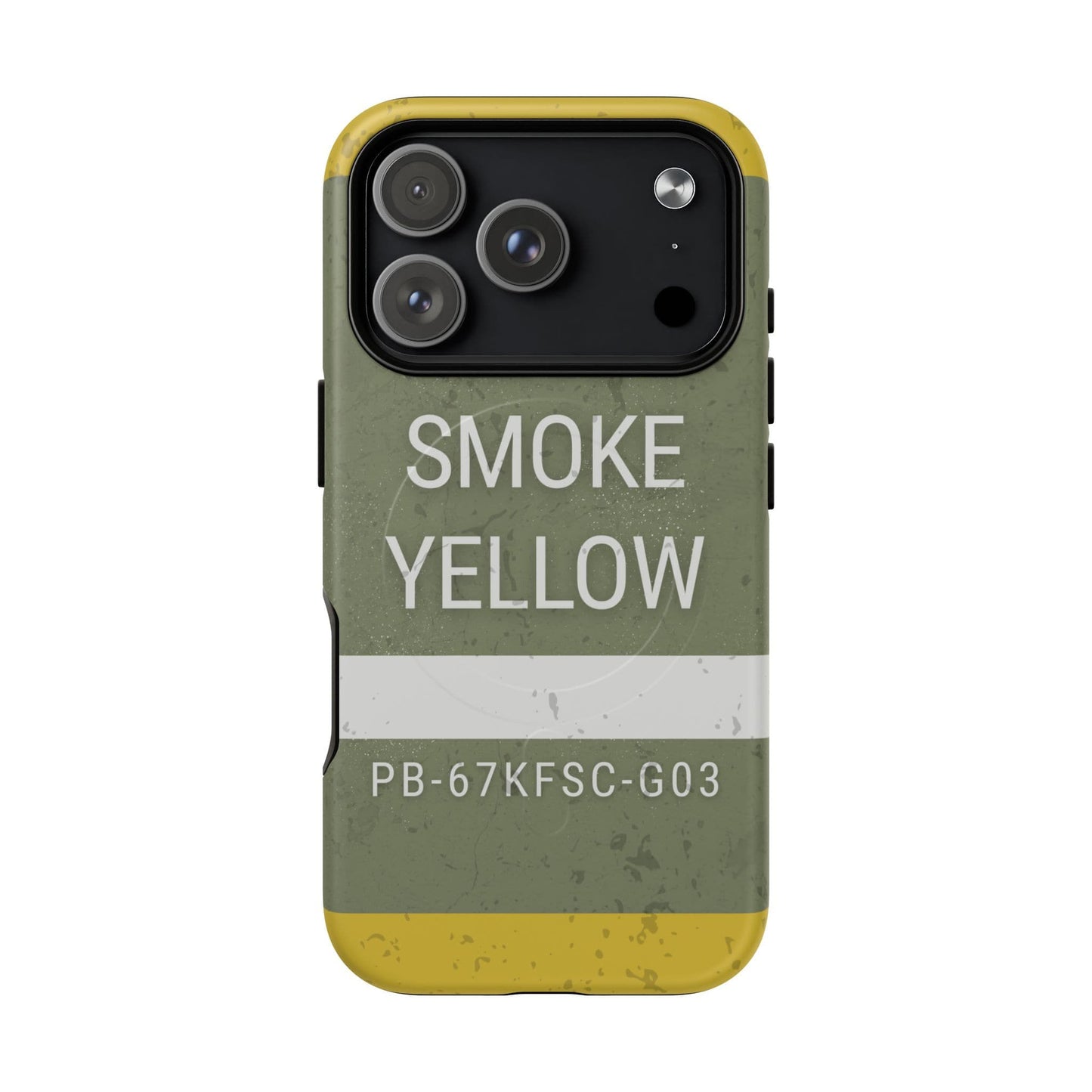 K-Factor Supply Co M18 Smoke (Yellow) Tough Magnetic iPhone Case iPhone 17 Pro / Matte