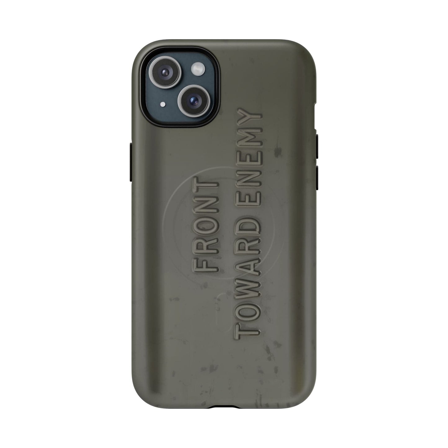 K-Factor Supply Co M18A1 Claymore Gen 3 (Dark ODG) Tough Magnetic iPhone Case iPhone 15 Plus