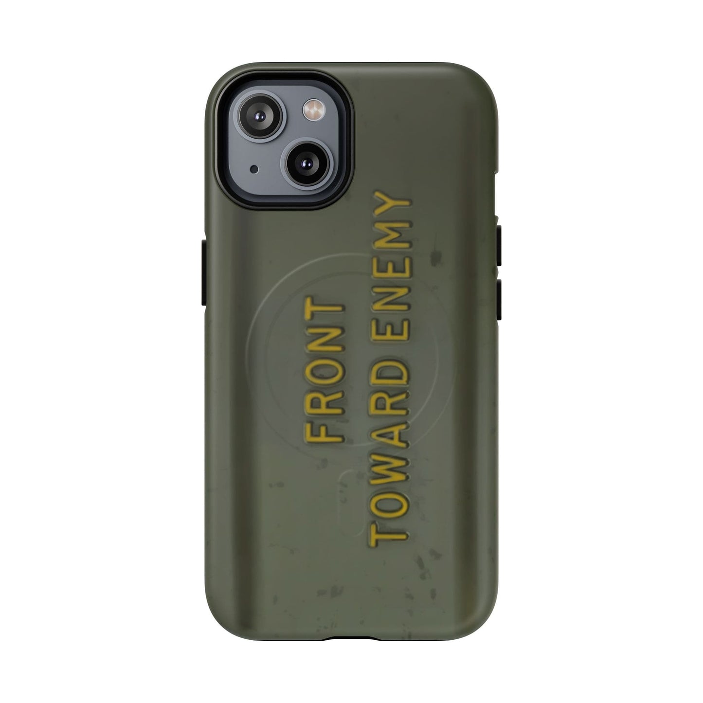 K-Factor Supply Co M18A1 Claymore Gen 3 (ODG/Yellow) Tough Magnetic iPhone Case iPhone 14