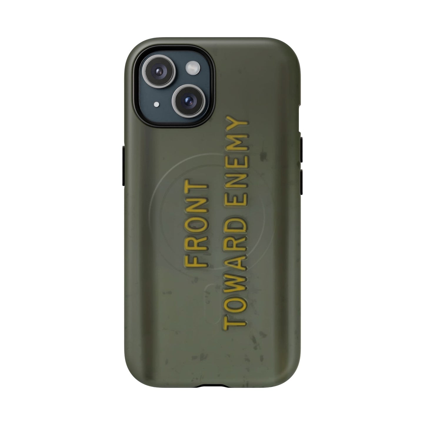 K-Factor Supply Co M18A1 Claymore Gen 3 (ODG/Yellow) Tough Magnetic iPhone Case iPhone 15
