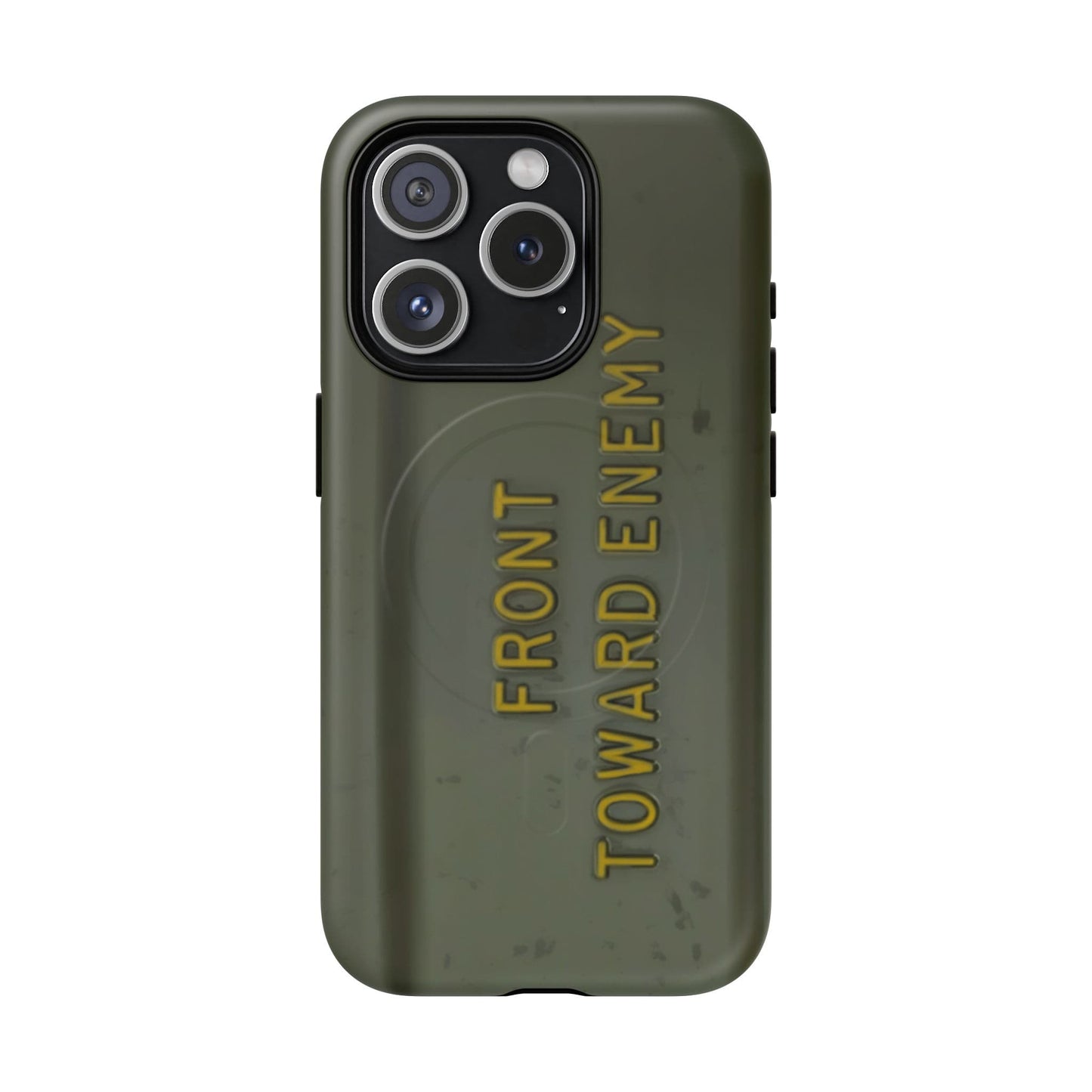 K-Factor Supply Co M18A1 Claymore Gen 3 (ODG/Yellow) Tough Magnetic iPhone Case iPhone 15 Pro