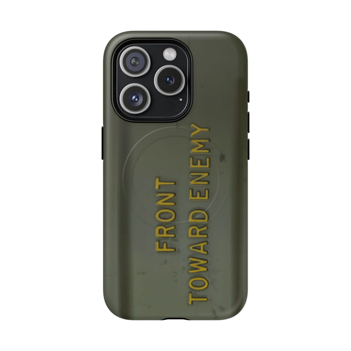 K-Factor Supply Co M18A1 Claymore Gen 3 (ODG/Yellow) Tough Magnetic iPhone Case iPhone 15 Pro / Matte