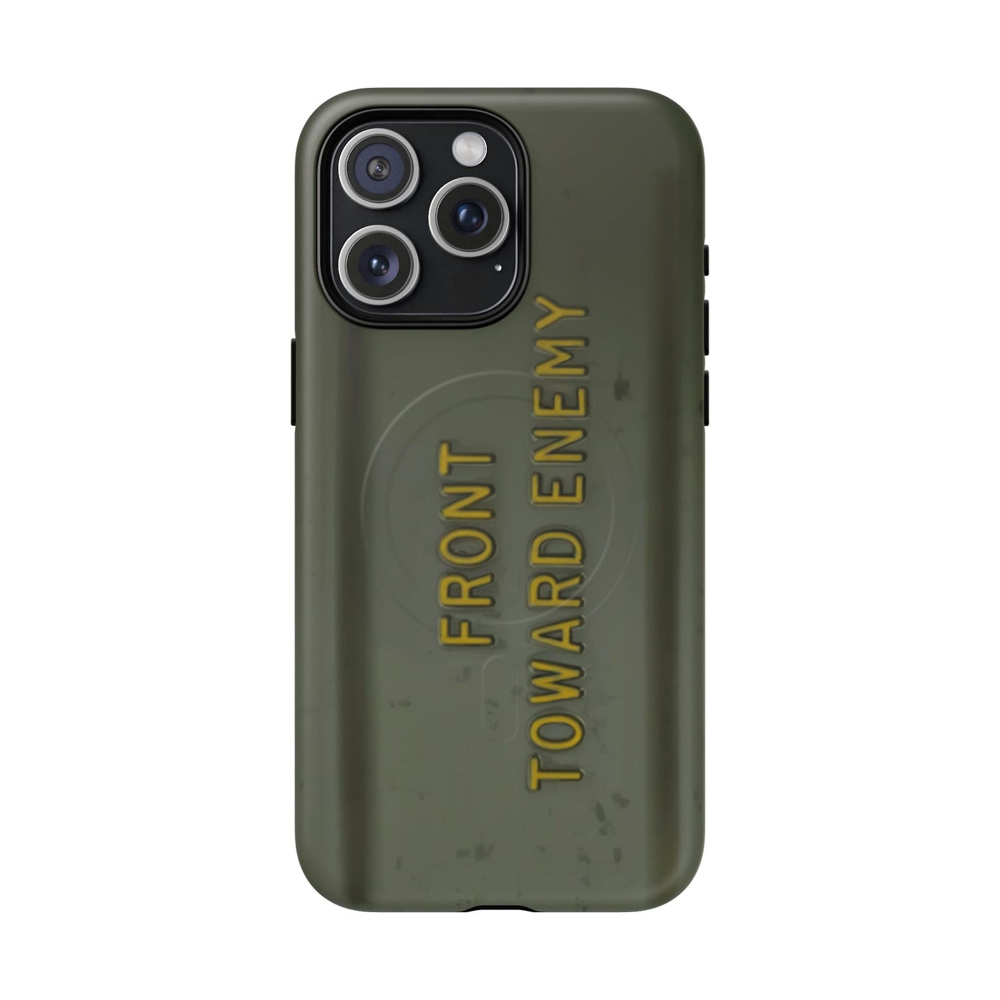 K-Factor Supply Co M18A1 Claymore Gen 3 (ODG/Yellow) Tough Magnetic iPhone Case iPhone 15 Pro Max